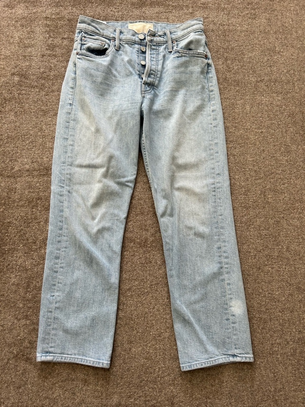 MOTHER  Superior Tomcat Prize Pupil Light Blue Boyfriend Straight Jeans 26